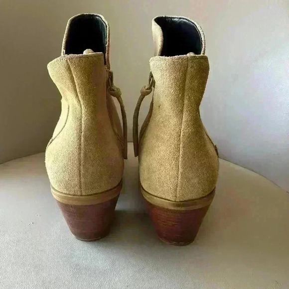 REVOLVE REBECCA MINKOFF | Lulu Womens Suede Western Ankle Boots Side Zip SIZE 8 - Picture 2 of 8